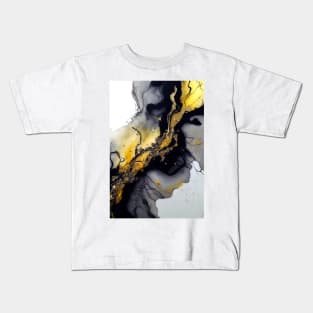 Lutescent Fusion - Abstract Alcohol Ink Resin Art Kids T-Shirt